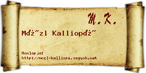 Mözl Kalliopé névjegykártya